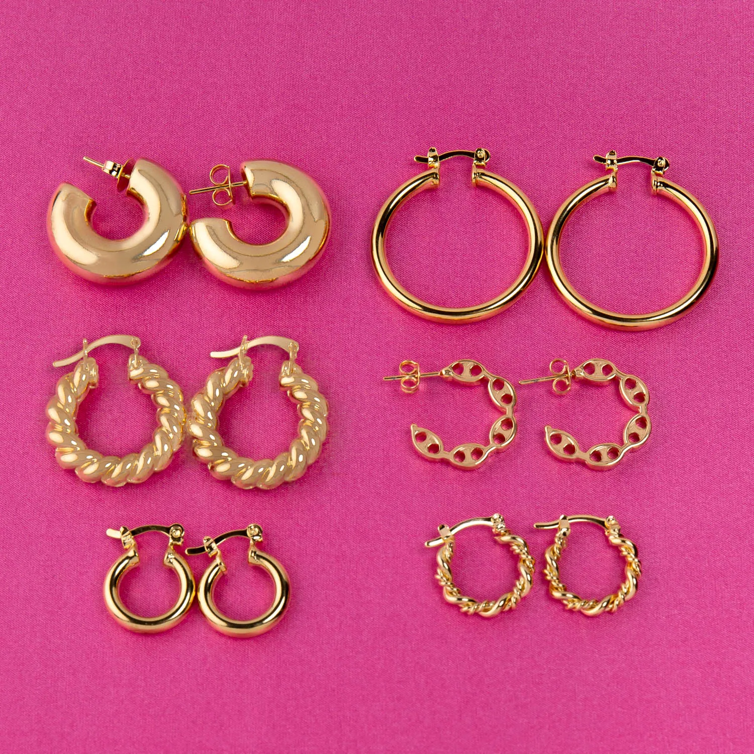 Solid Twisted Hoop Earring sold by Adina Eden's product image thumbnail 3