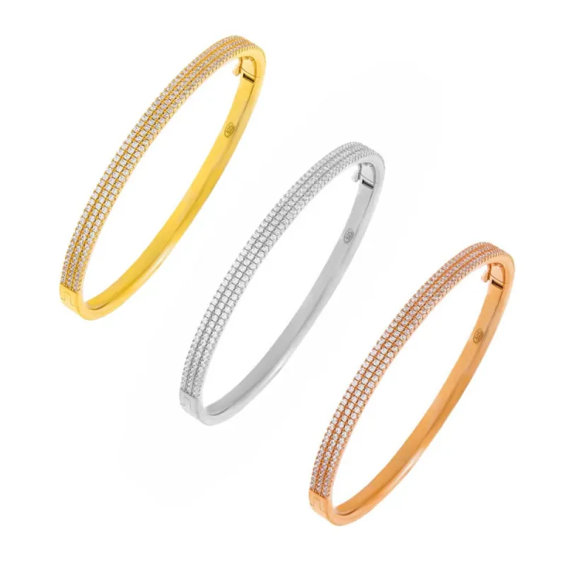 The Triple Pave Bangle Combo Set sold by Adina Eden's