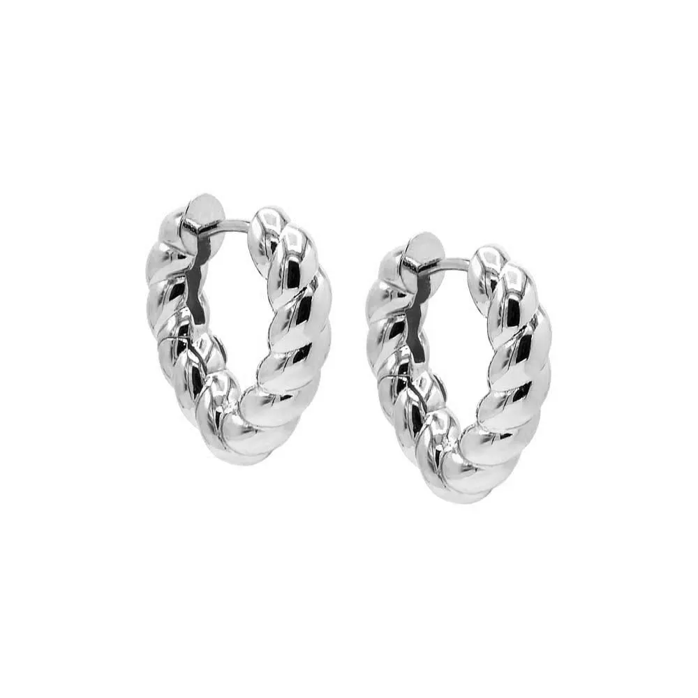 Twisted V-Shape Huggie Earring sold by Adina Eden's product image thumbnail 2