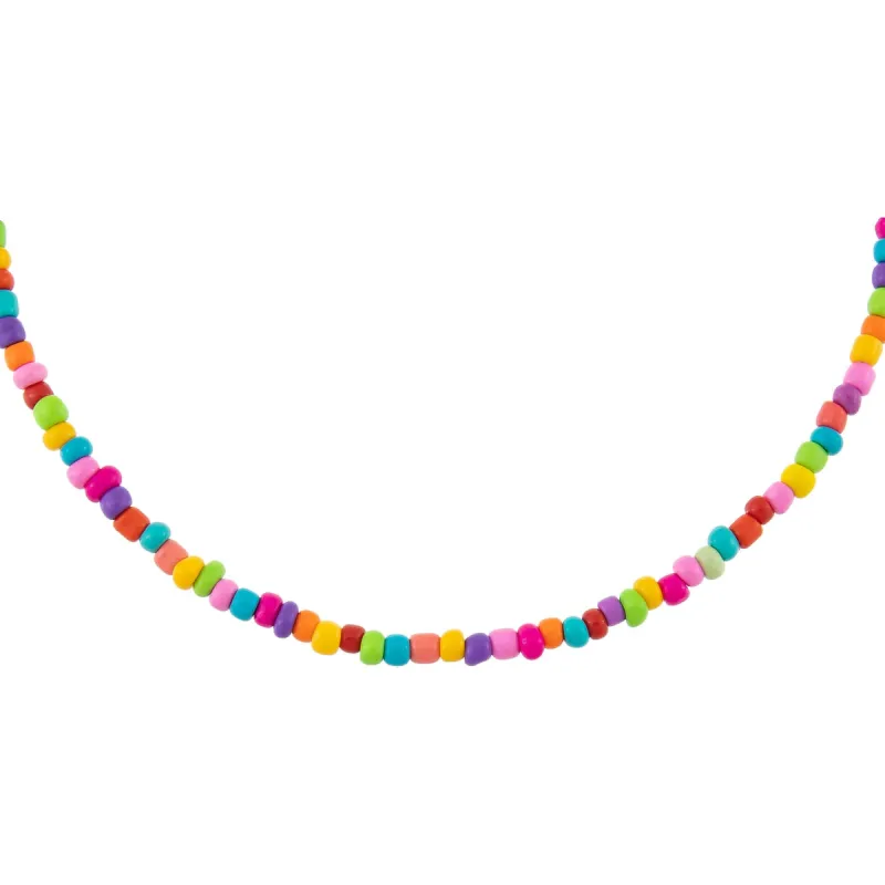 Neon Multi Color Beaded Necklace sold by Adina Eden's
