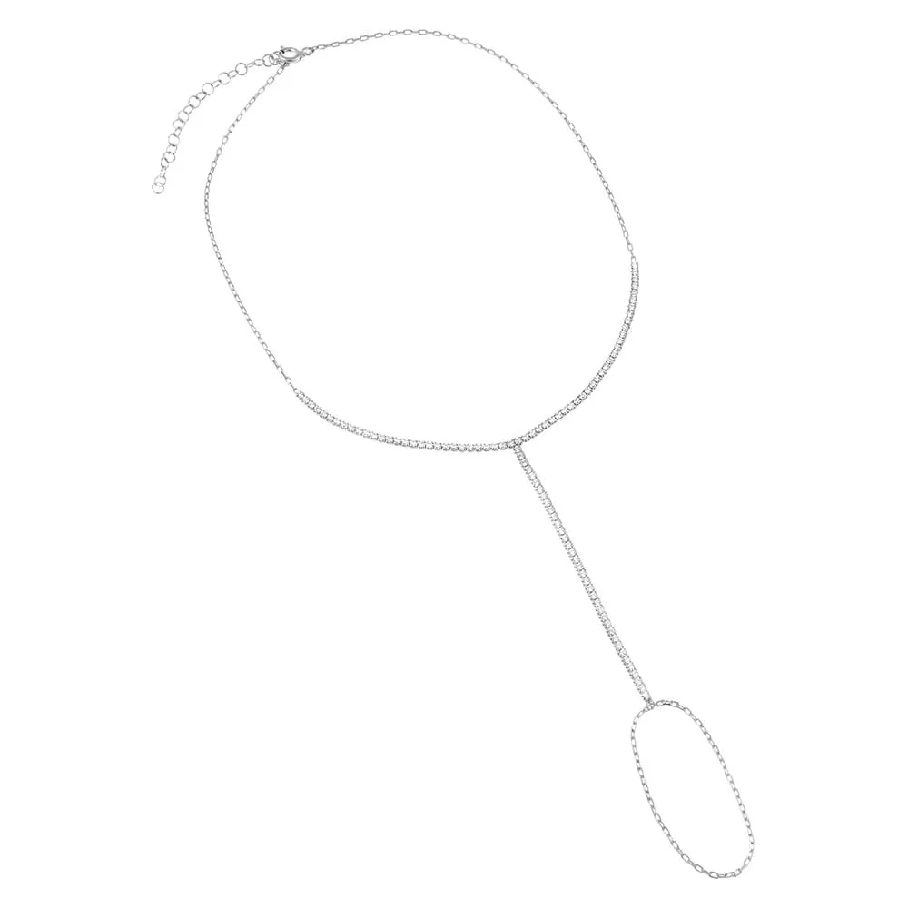 Tennis Hand Chain Bracelet sold by Adina Eden's product image thumbnail 3