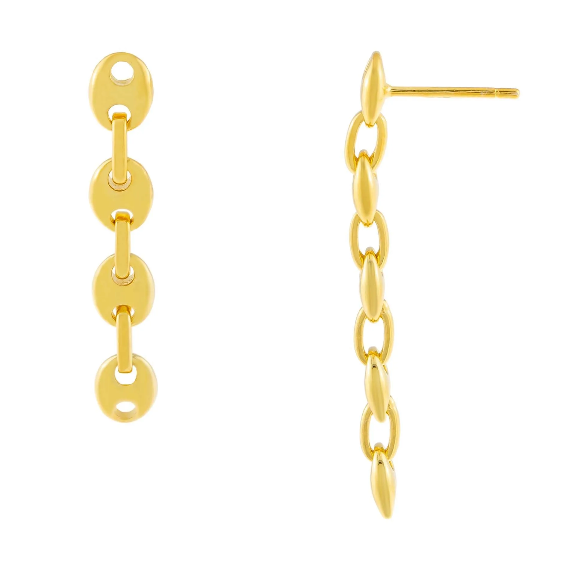 Mariner Link Drop Stud Earring sold by Adina Eden's