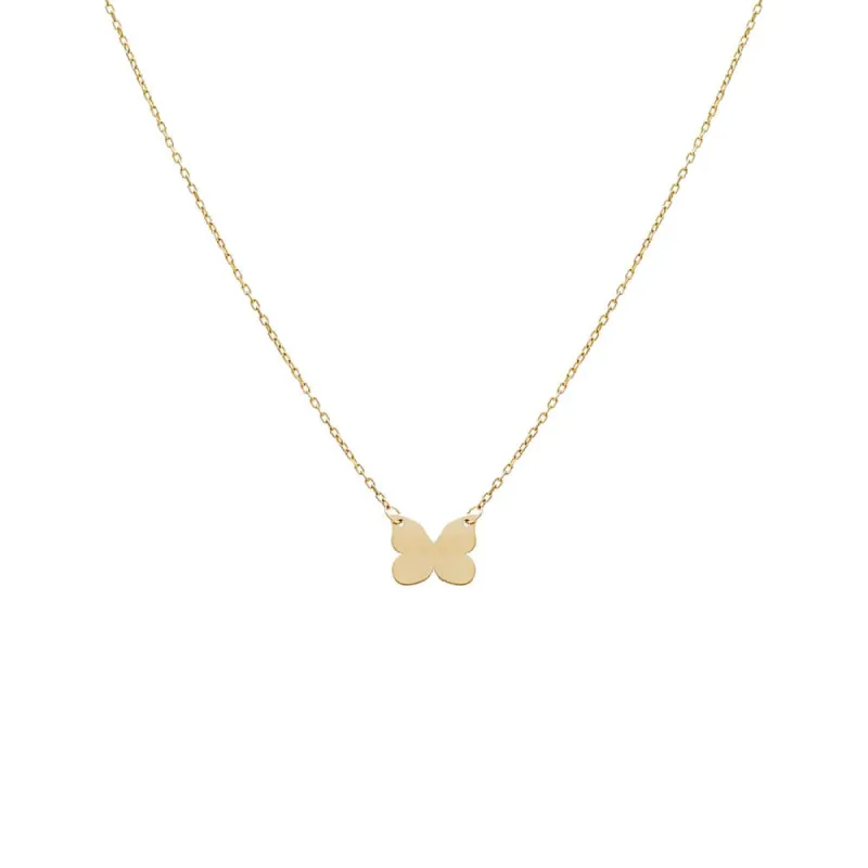 Butterfly Pendant Necklace 14K sold by Adina Eden's