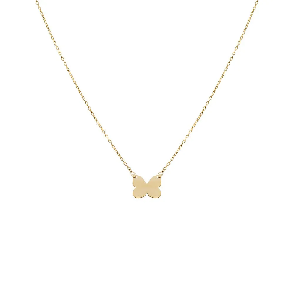 Butterfly Pendant Necklace 14K sold by Adina Eden's