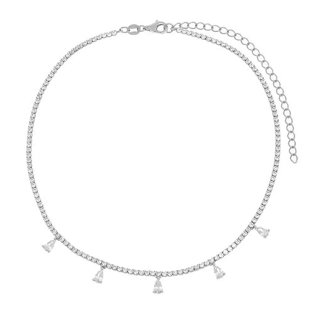 Dangling Multi Teardrop Tennis Choker sold by Adina Eden's product image thumbnail 4
