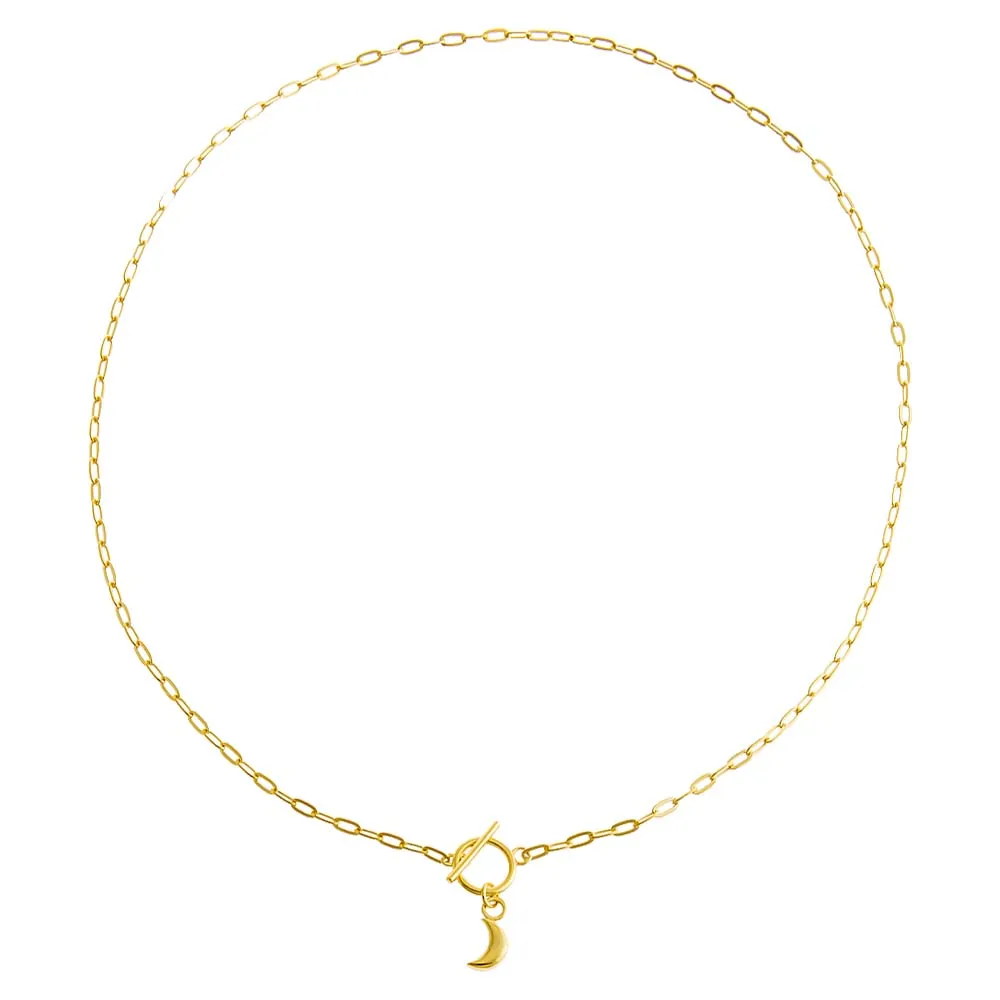 Solid Moon Toggle Necklace sold by Adina Eden's product image thumbnail 3