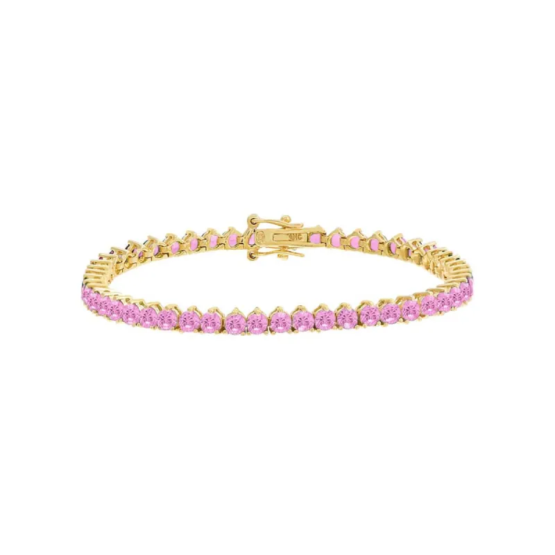 Summer Colored Three Prong Tennis Bracelet sold by Adina Eden's