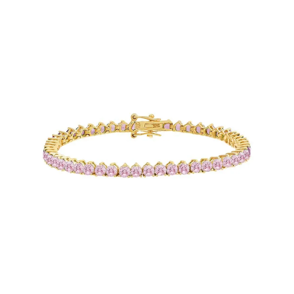 Summer Colored Three Prong Tennis Bracelet sold by Adina Eden's product image thumbnail 4