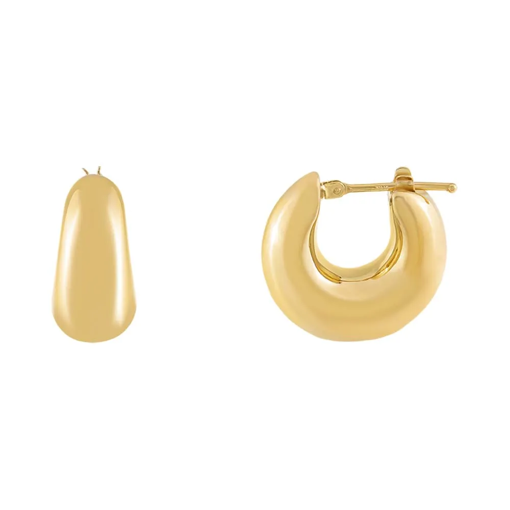 Chunky Huggie Earring 14K sold by Adina Eden's