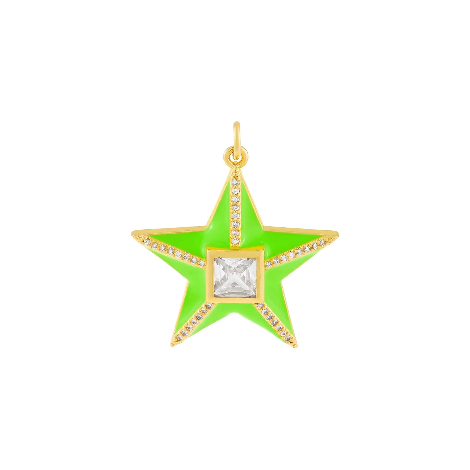 CZ Star Enamel Charm sold by Adina Eden's product image thumbnail 3