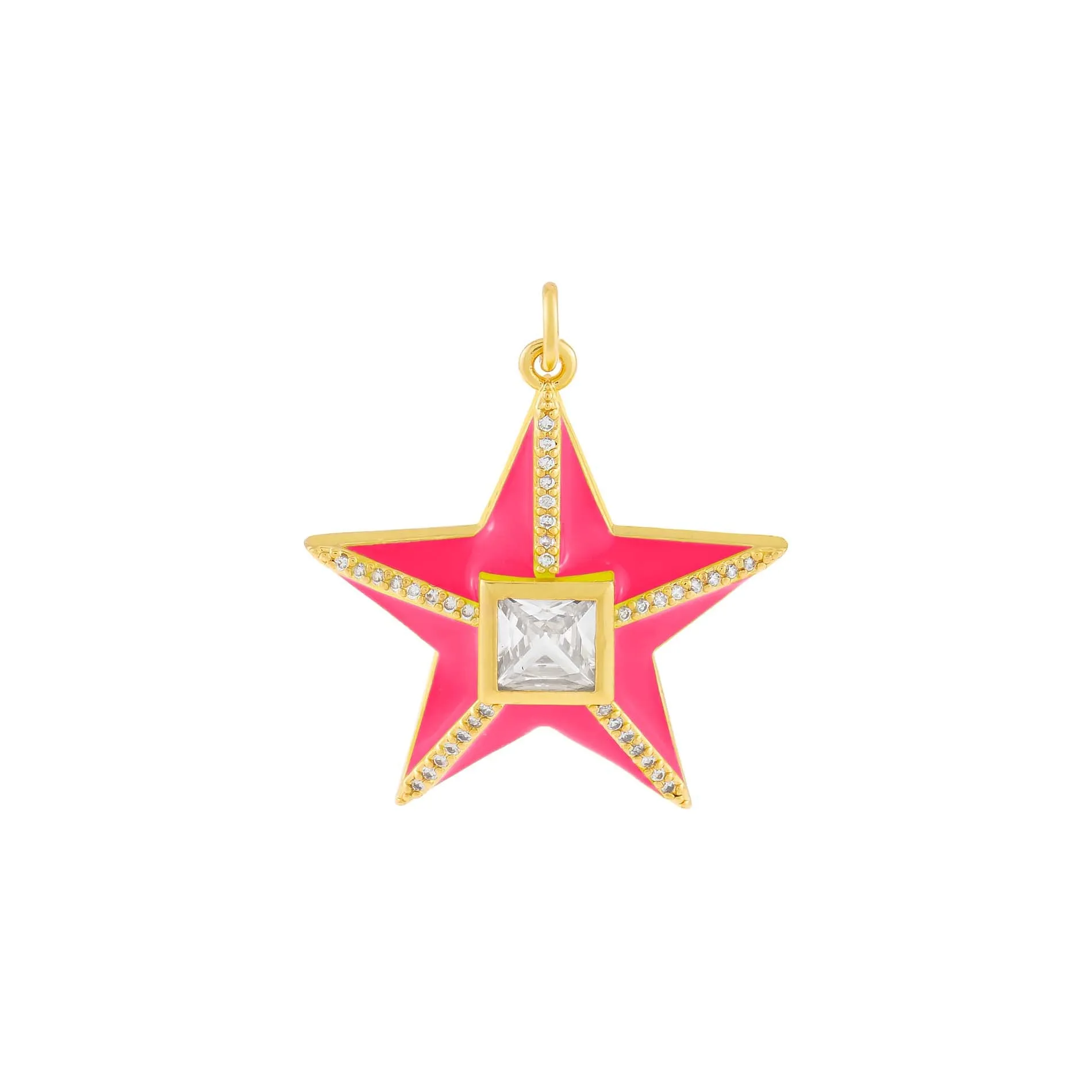 CZ Star Enamel Charm sold by Adina Eden's