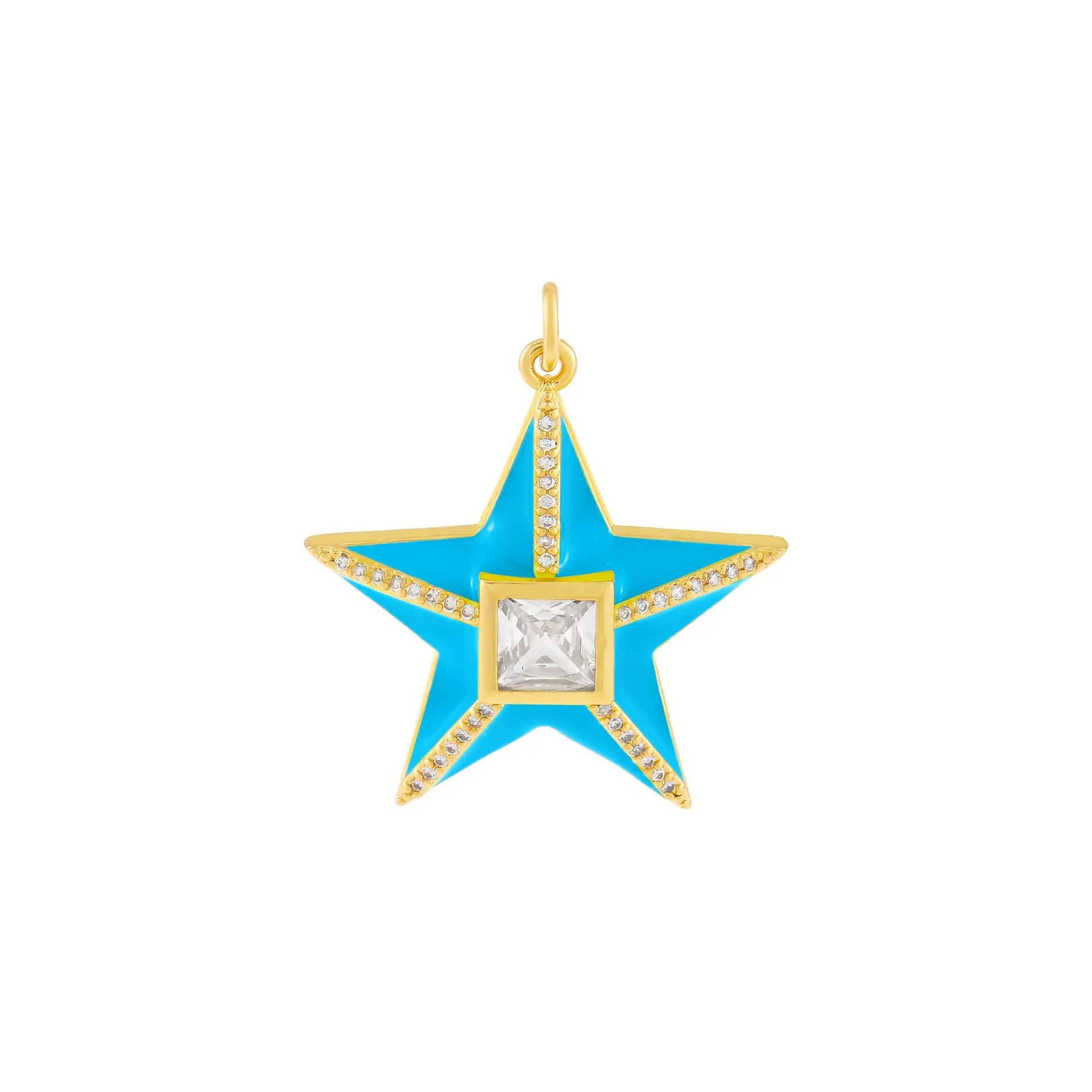 CZ Star Enamel Charm sold by Adina Eden's product image thumbnail 4