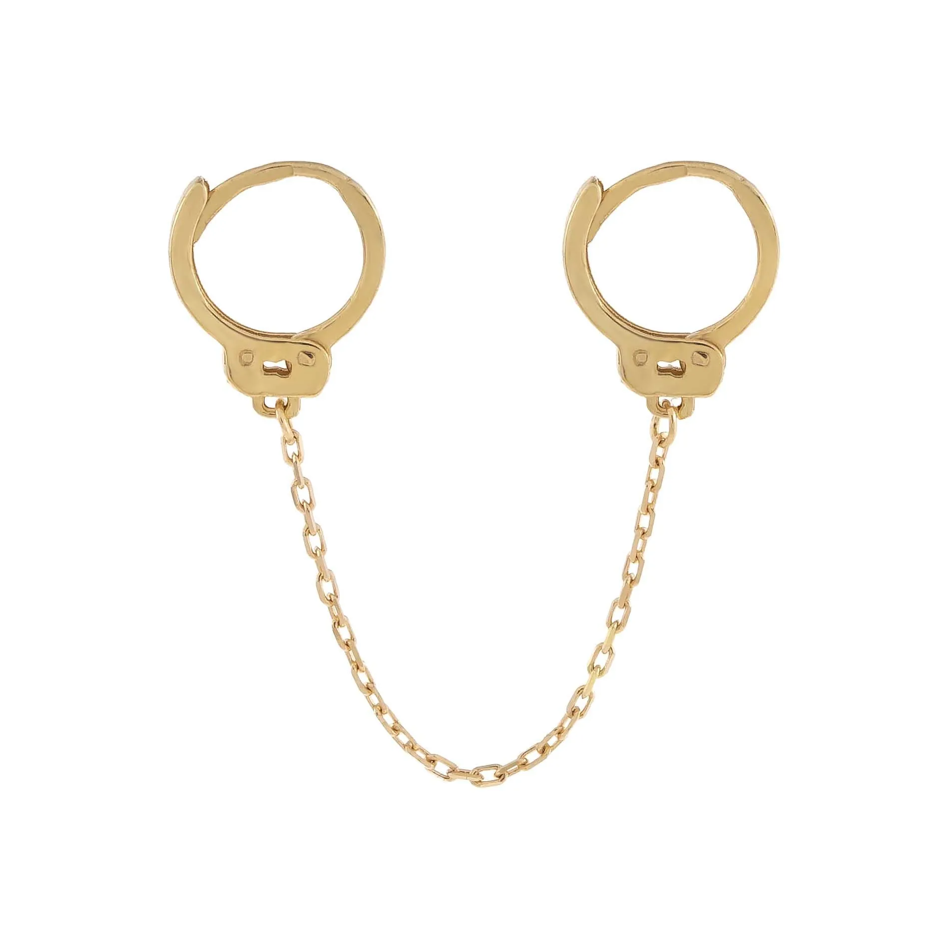 Handcuff Huggie Earring 14K sold by Adina Eden's