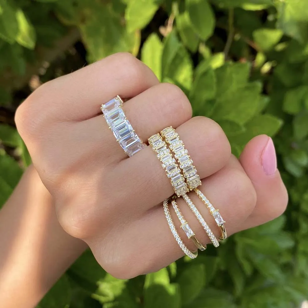 Pavé Baguette Ring sold by Adina Eden's product image thumbnail 3