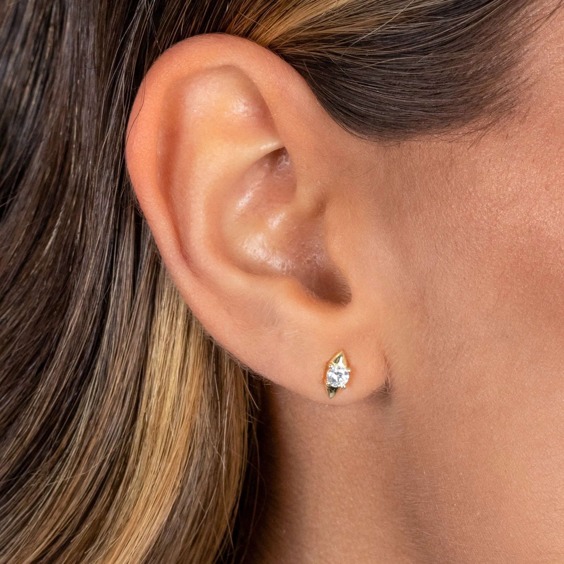 CZ/Solid Stud Earring sold by Adina Eden's product image thumbnail 2