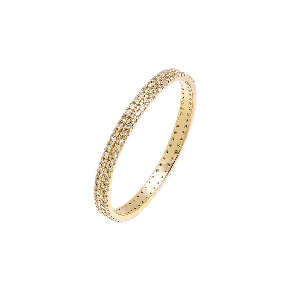 Diamond Pave Double Row Eternity Band 14K sold by Adina Eden's