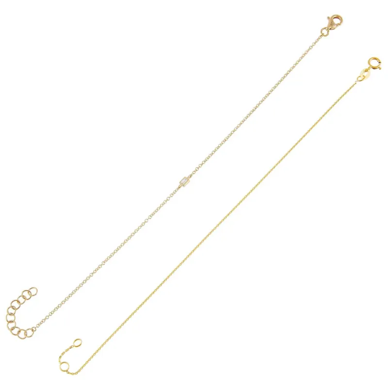 Diamond Chain Bracelet Combo Set 14K sold by Adina Eden's
