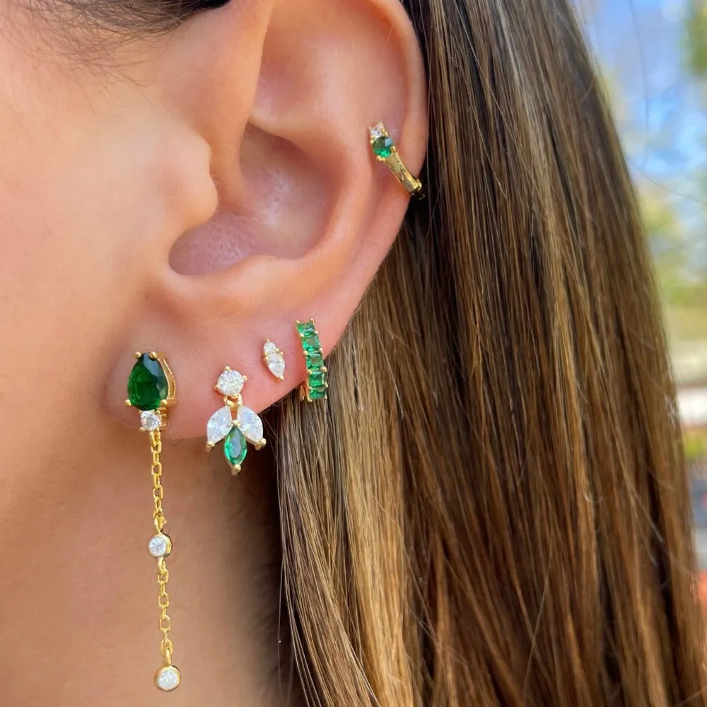 Dangling CZ Drop Stud Earring sold by Adina Eden's product image thumbnail 3