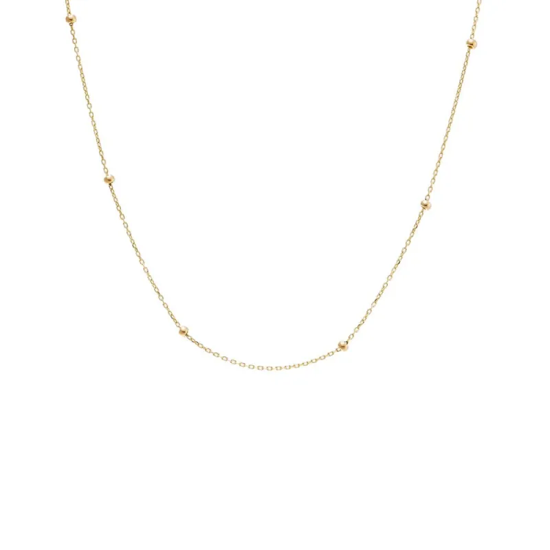 Solid Ball Chain Necklace 14K sold by Adina Eden's
