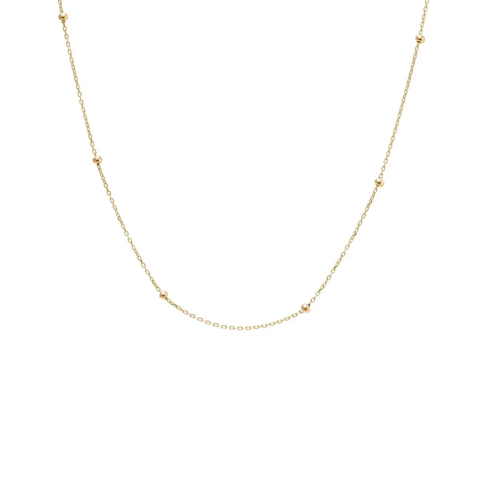 Solid Ball Chain Necklace 14K sold by Adina Eden's