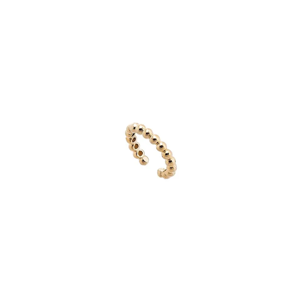 Solid Beaded Ear Cuff 14K sold by Adina Eden's