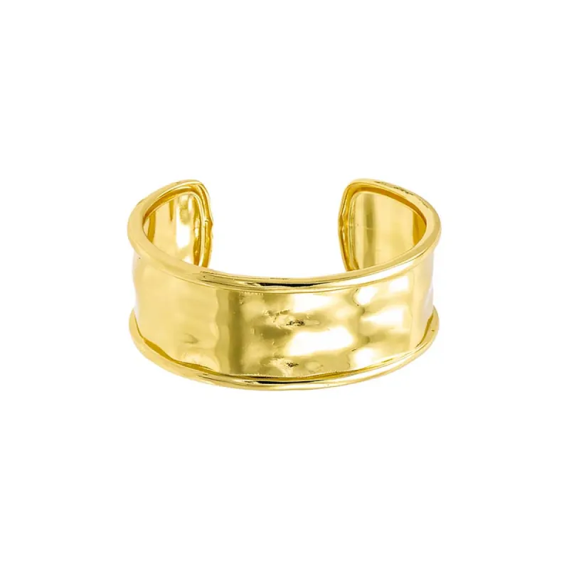 Super Wide Indented Bangle Bracelet sold by Adina Eden's