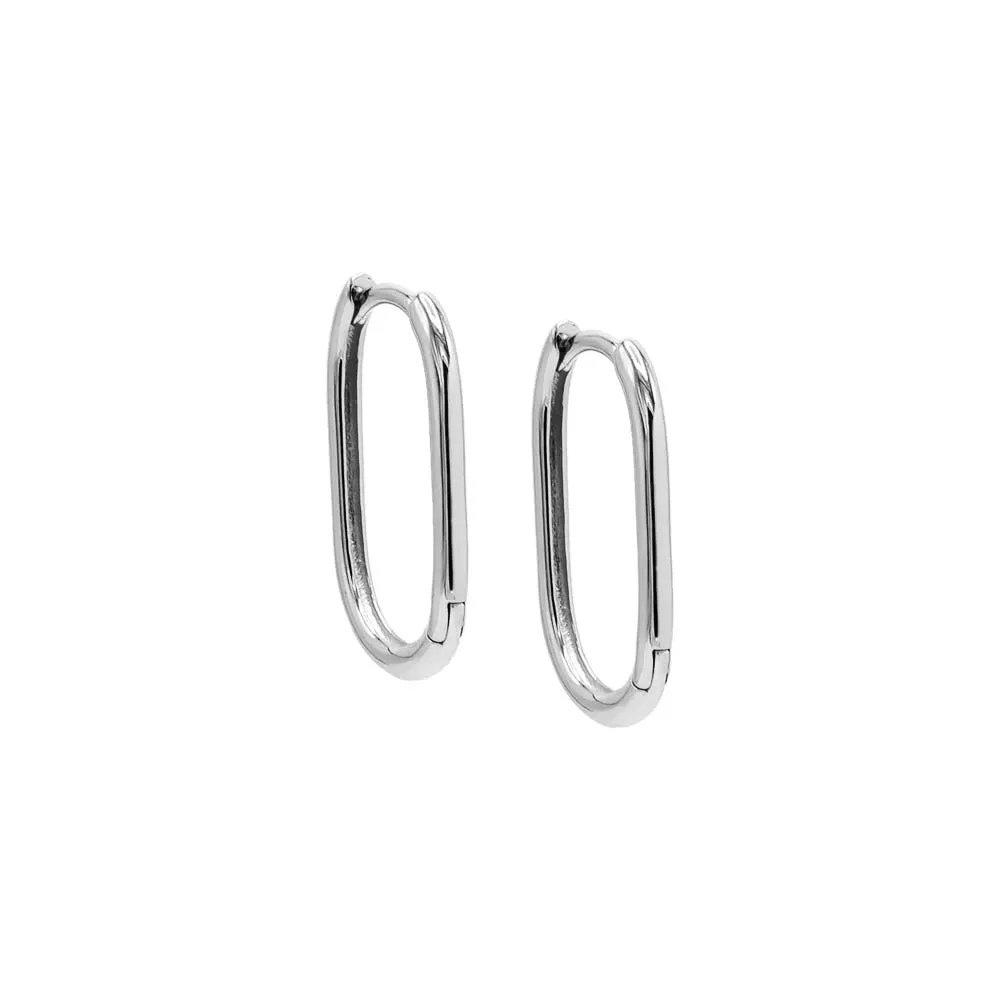 Thin Solid Oval Shape Huggie Earring sold by Adina Eden's product image thumbnail 3