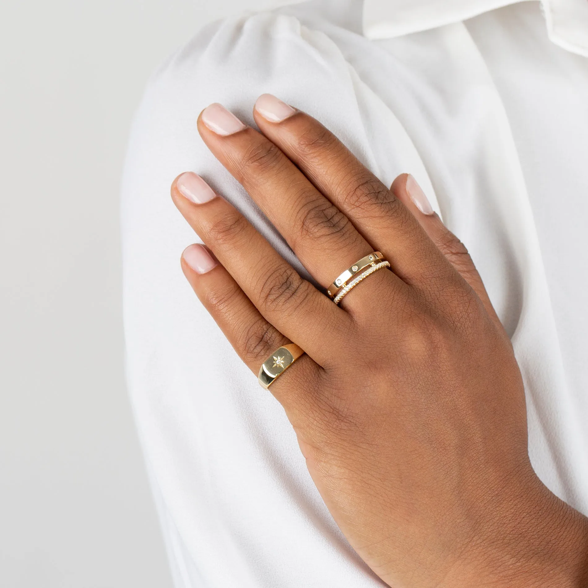 CZ Double Row Ring sold by Adina Eden's product image thumbnail 2