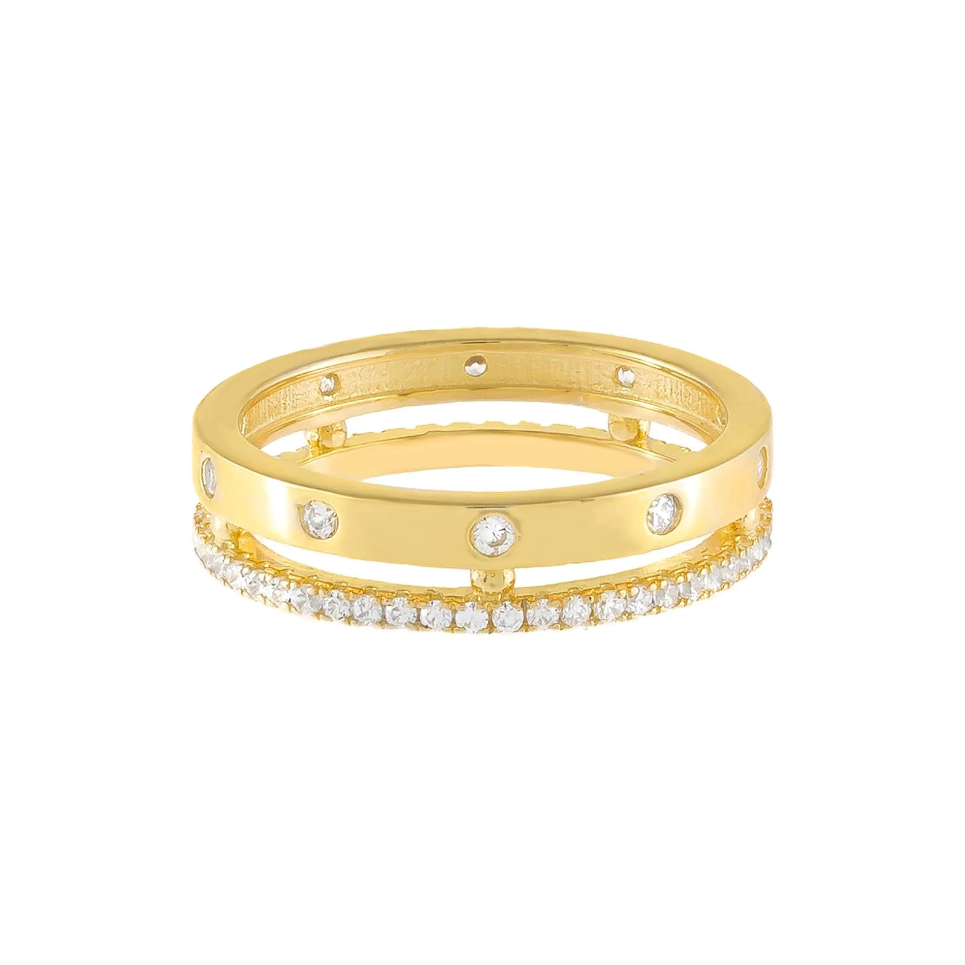 CZ Double Row Ring sold by Adina Eden's product image thumbnail 3