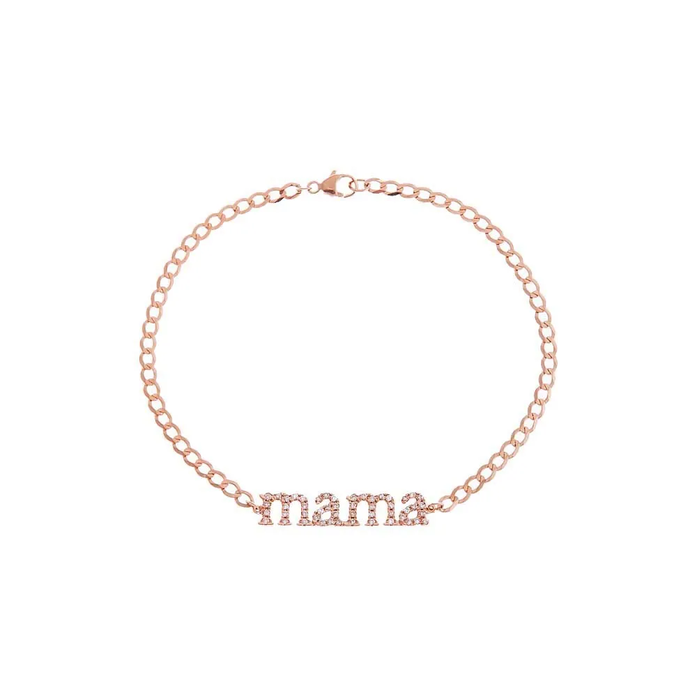 Diamond Pave Mama Lowercase Bracelet 14K sold by Adina Eden's product image thumbnail 3
