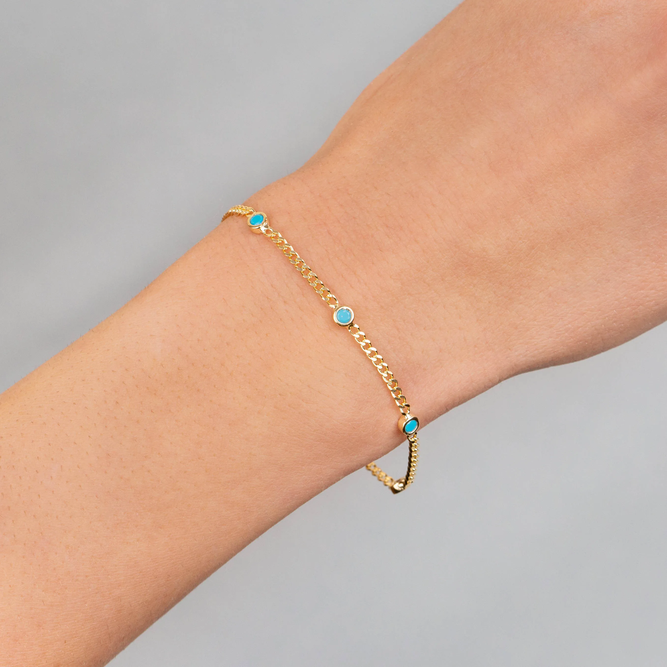 CZ Colored Cuban Chain Bracelet sold by Adina Eden's product image thumbnail 2