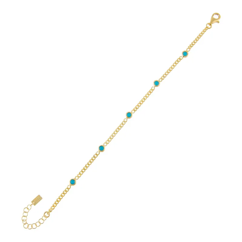 CZ Colored Cuban Chain Bracelet sold by Adina Eden's