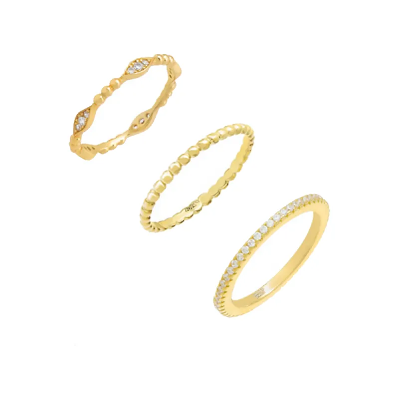 The Perfect Everyday Ring Combo Set sold by Adina Eden's