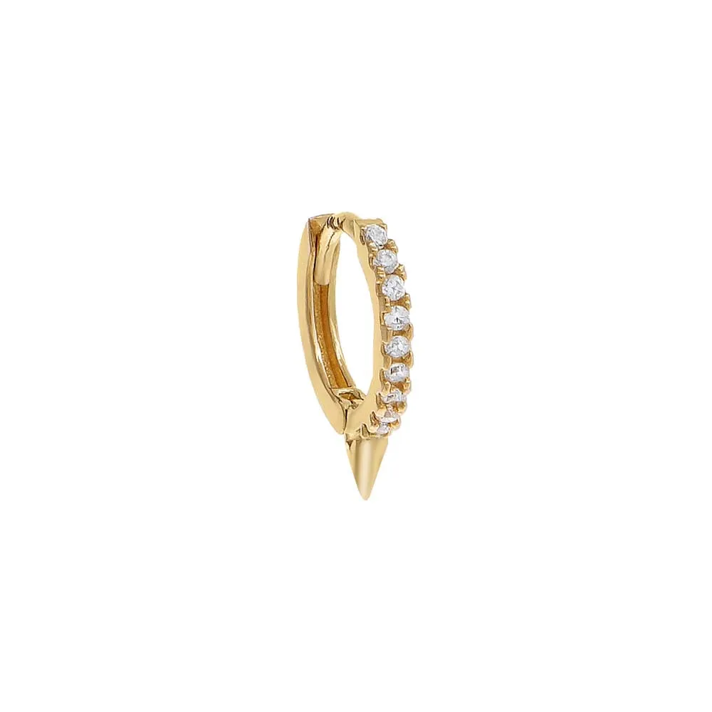 Pavé Spike Huggie Earring 14K sold by Adina Eden's product image thumbnail 3