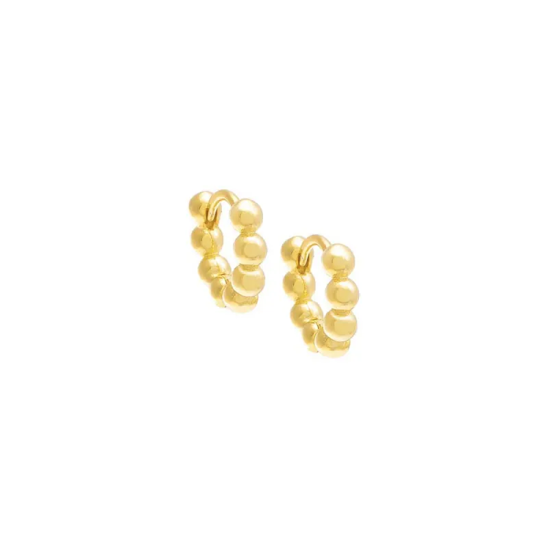 Mini Beaded Huggie Earring sold by Adina Eden's