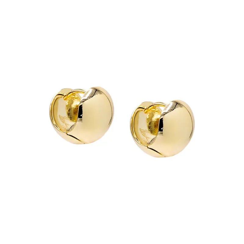 Super Wide Chunky Huggie Earring sold by Adina Eden's
