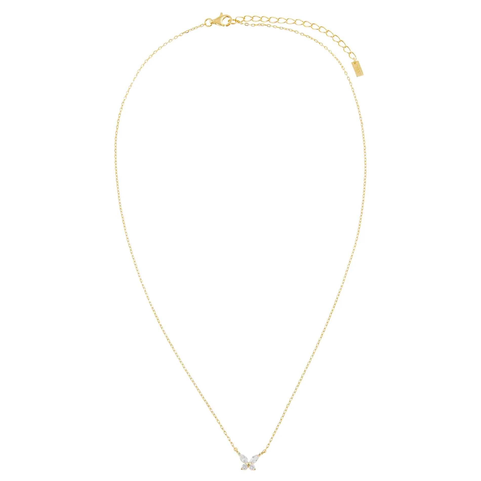 CZ Crystal Butterfly Necklace sold by Adina Eden's product image thumbnail 3