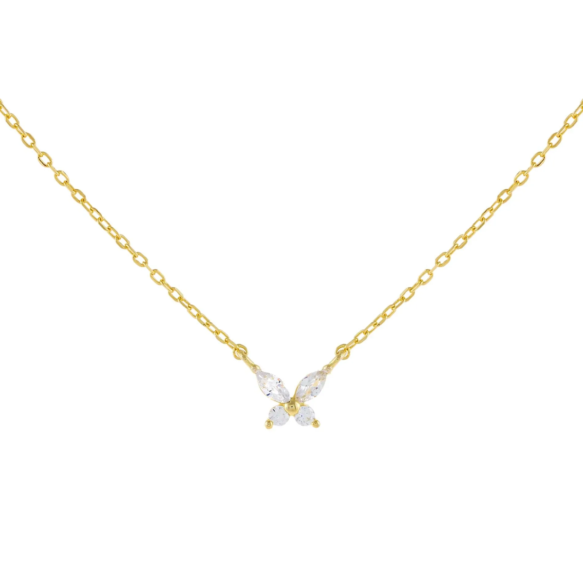 CZ Crystal Butterfly Necklace sold by Adina Eden's