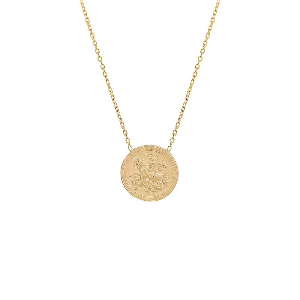 Double Sided Vintage Coins Necklace 14K sold by Adina Eden's product image thumbnail 4