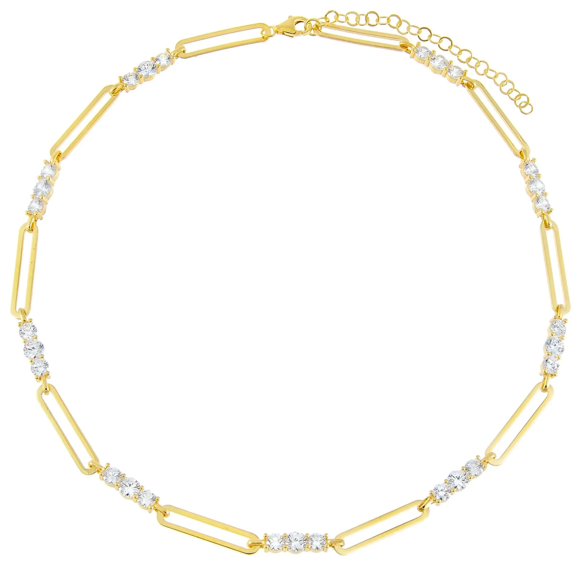 CZ Oval Link Choker sold by Adina Eden's product image thumbnail 3