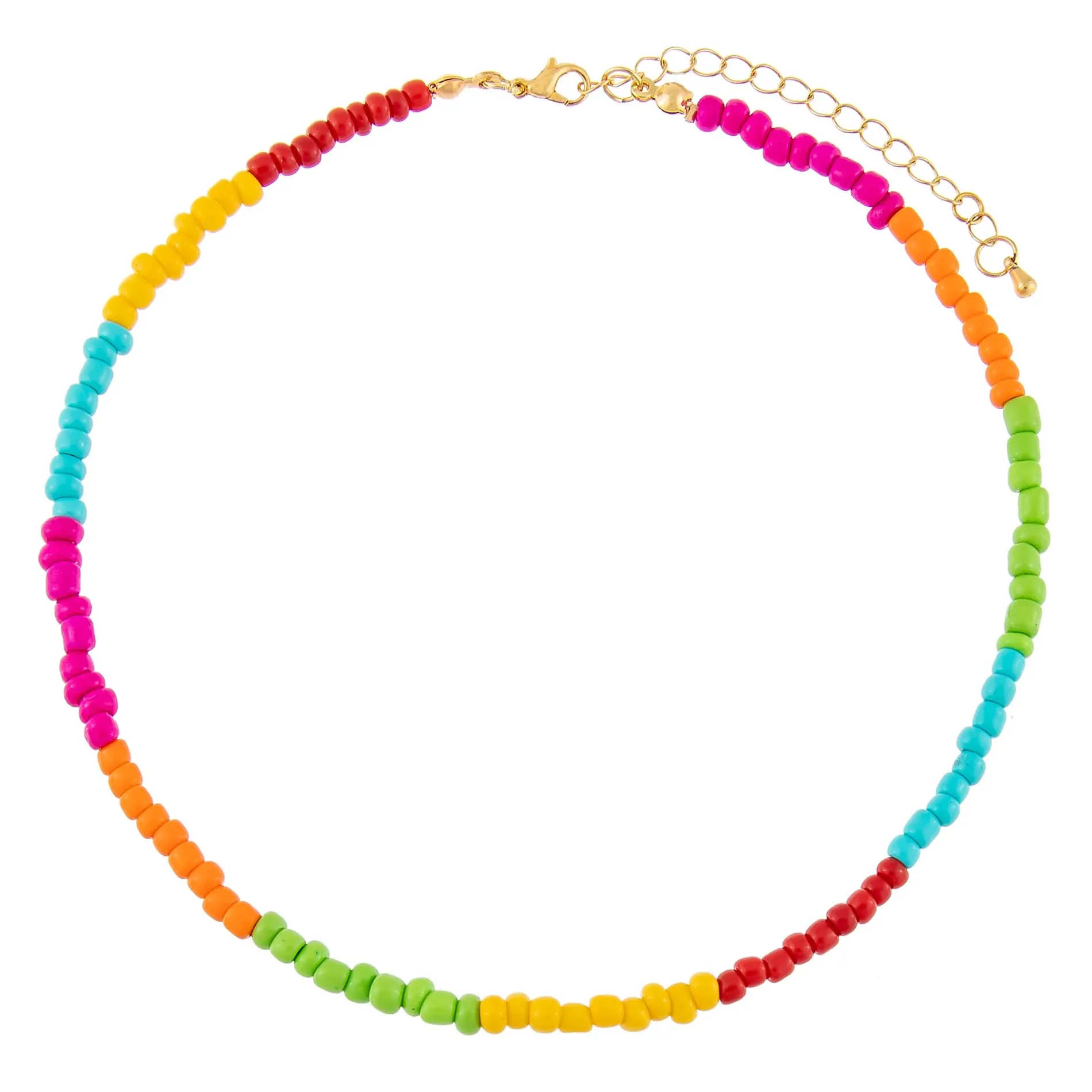 Bright Multi Color Bead Necklace sold by Adina Eden's product image thumbnail 3