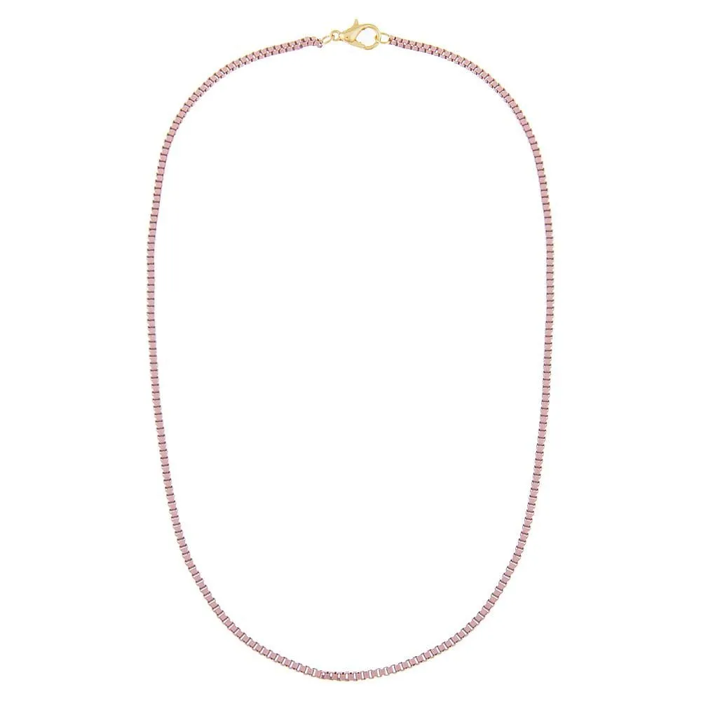 Enamel Box Chain Necklace sold by Adina Eden's product image thumbnail 3