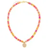 CZ Smiley Face Neon Bead Necklace sold by Adina Eden's