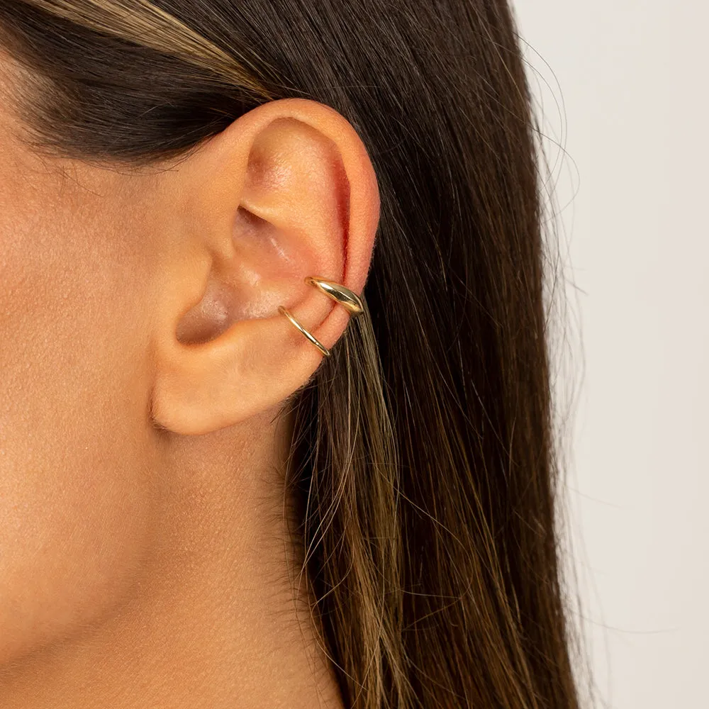 Solid Ear Cuff 14K sold by Adina Eden's product image thumbnail 2