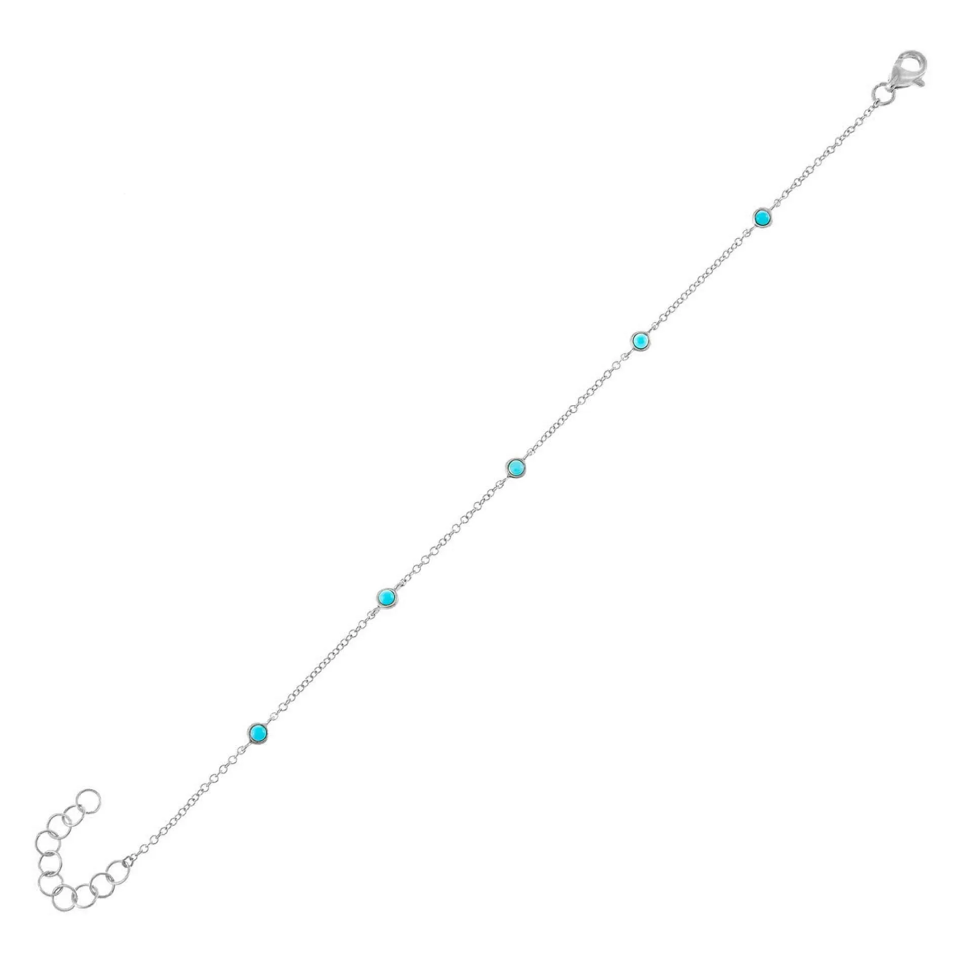 Multi Turquoise Bezel Bracelet 14K sold by Adina Eden's product image thumbnail 3