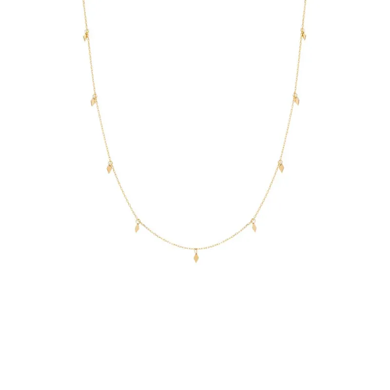 Dainty Dangling Charm Necklace 14K sold by Adina Eden's