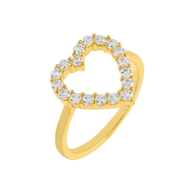CZ Open Heart Ring sold by Adina Eden's