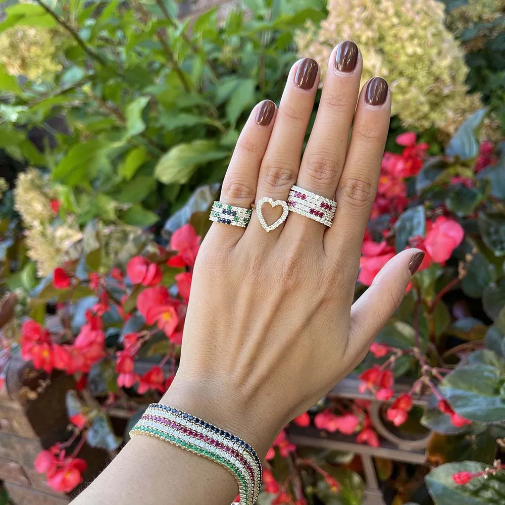 CZ Open Heart Ring sold by Adina Eden's product image thumbnail 3