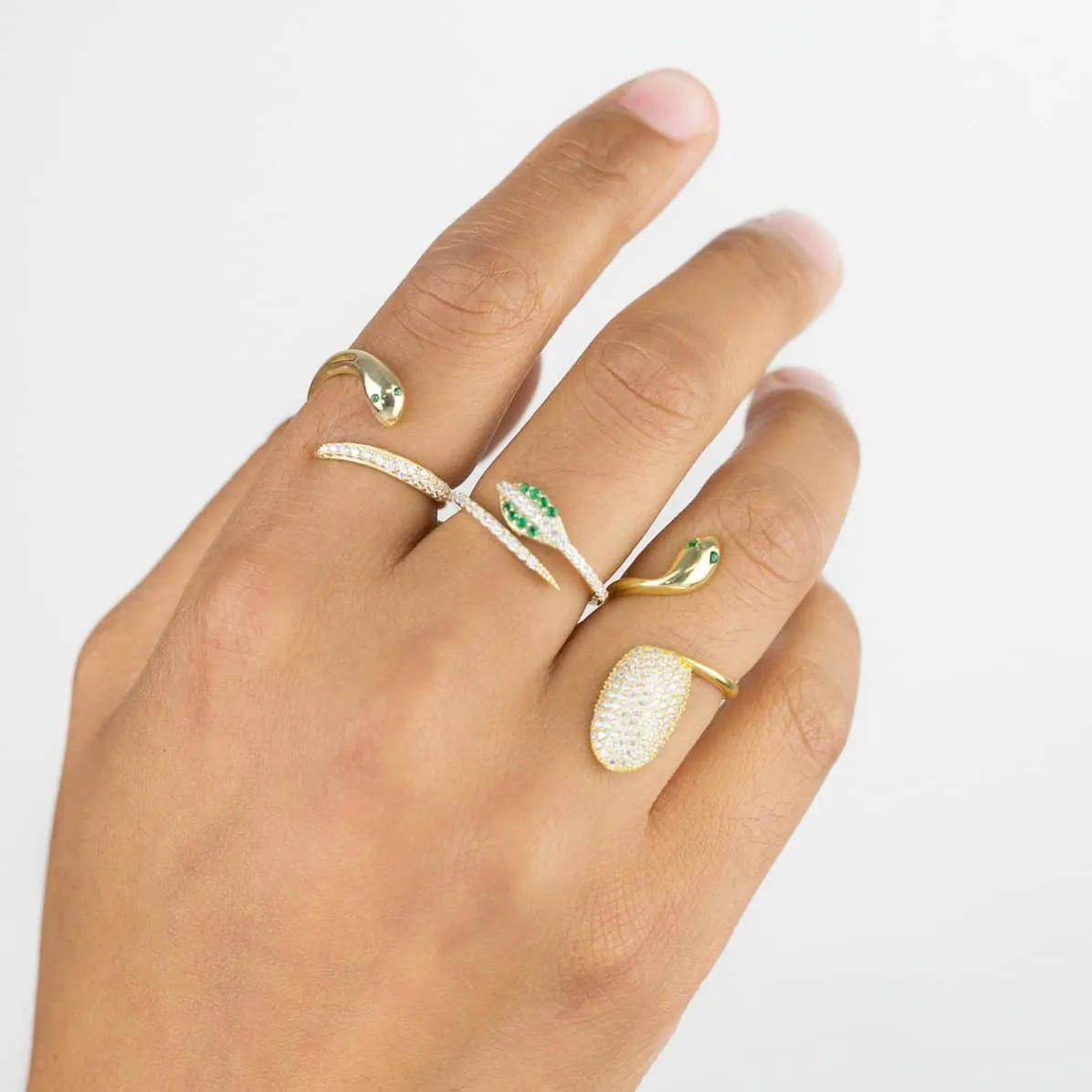 Pavé Snake Ring sold by Adina Eden's product image thumbnail 2