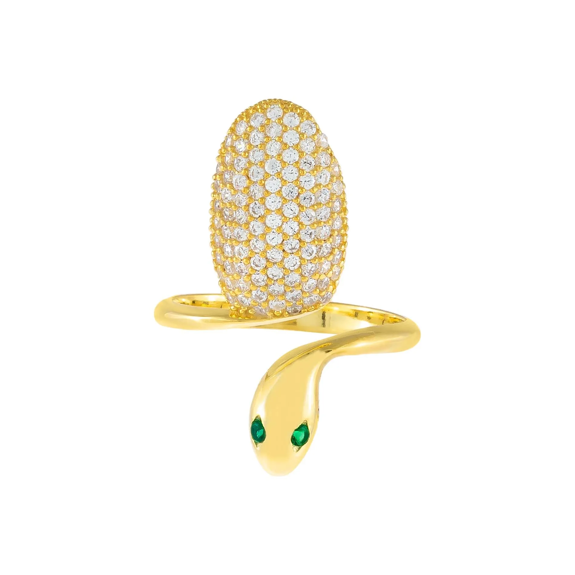Pavé Snake Ring sold by Adina Eden's product image thumbnail 3